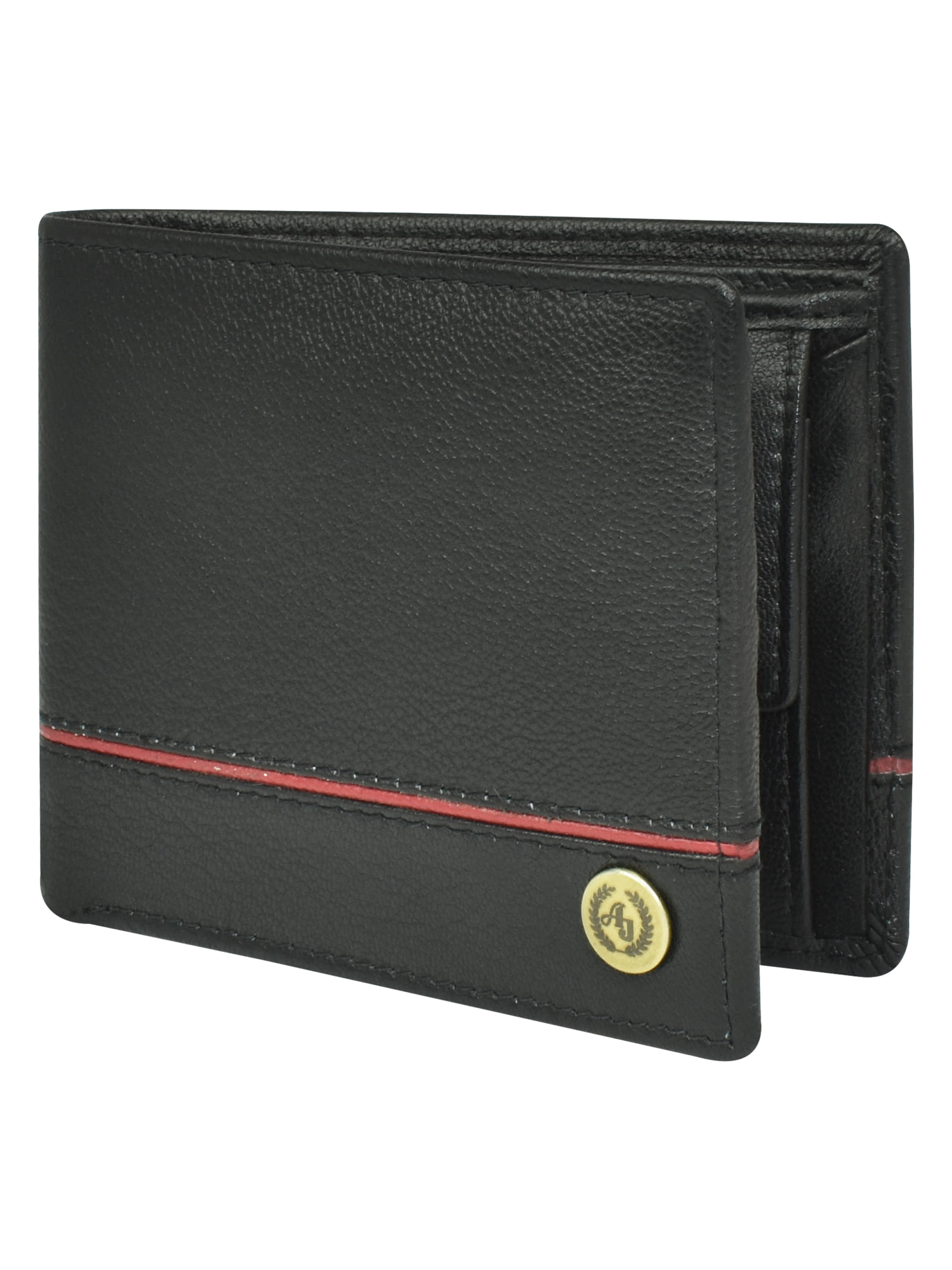 Ajanta Black 100% Leather Men's Regular Wallet ( Pack of 1 ) - Handbags | Buy online on ZillyBuy