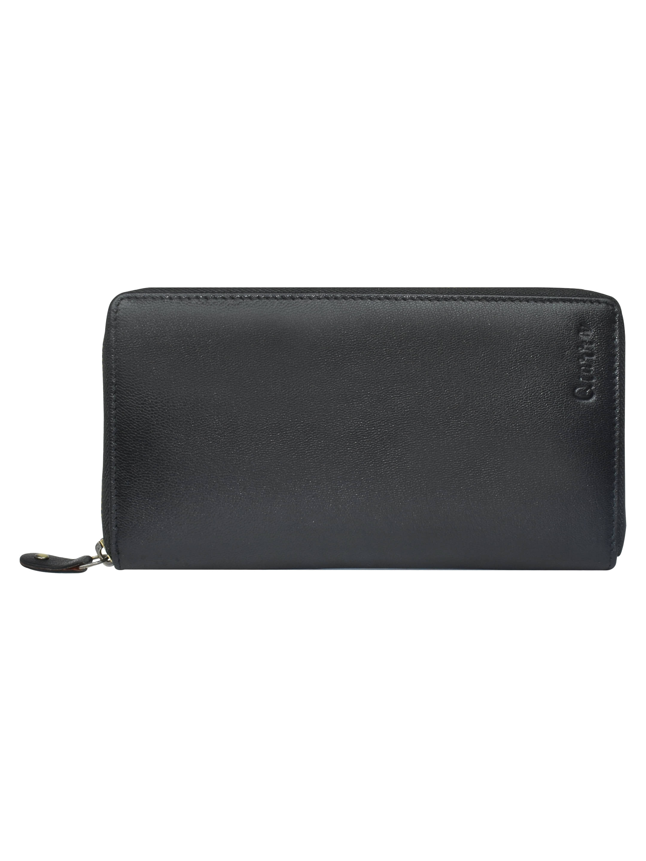     			Ajanta Leather Black Women's Zip Around Wallet ( Pack of 1 )