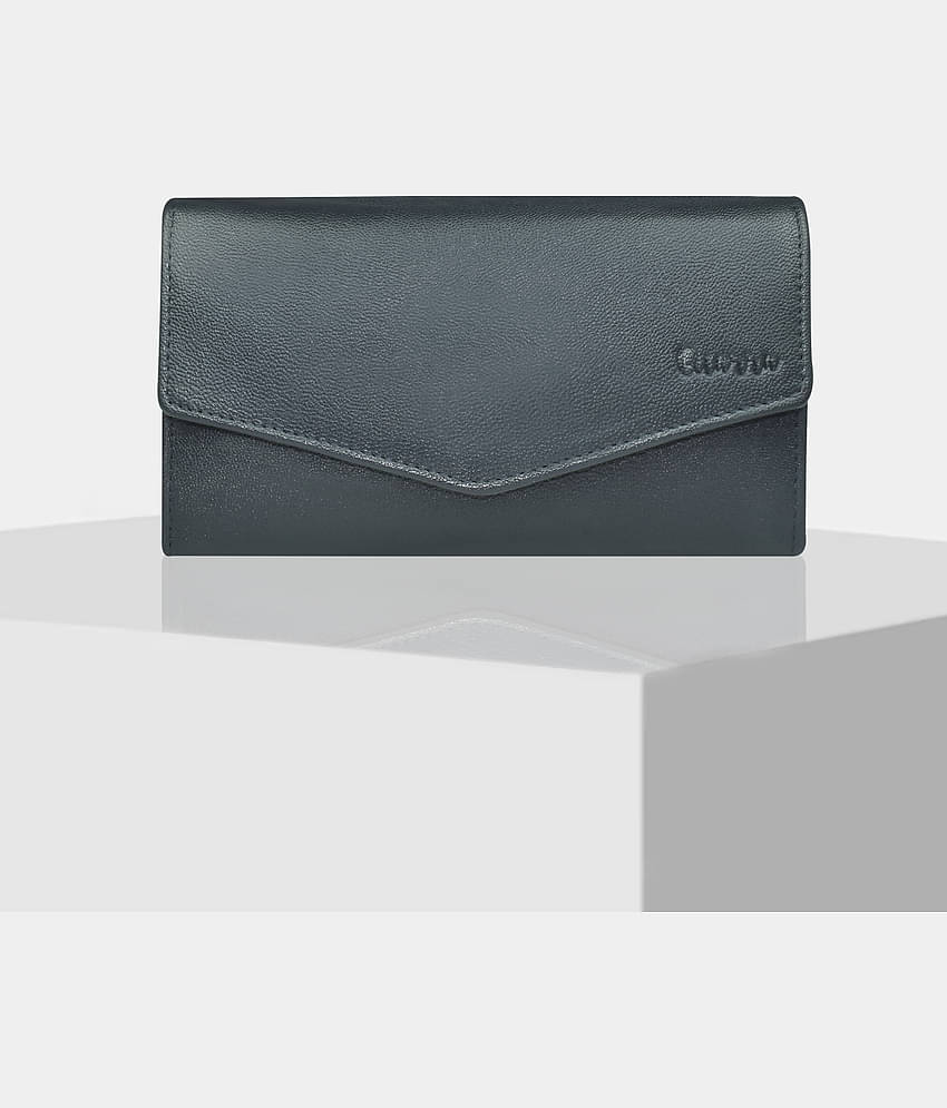 Accessorize London Faux Leather Khaki Women's Regular Wallet