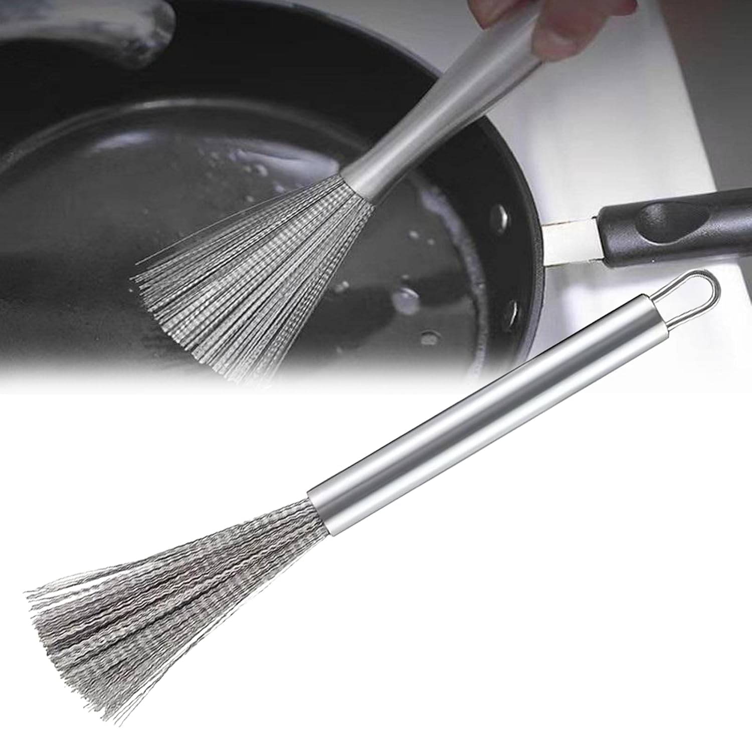 Bhavyta Silver Stainless Steel Dishwashing Cleaning Brush Steel Wool Scrubber ( Set of 1 ) Bhavyta Silver Stainless Steel Dishwashing Cleaning Brush Steel Wool Scrubber ( Set of 1 )
