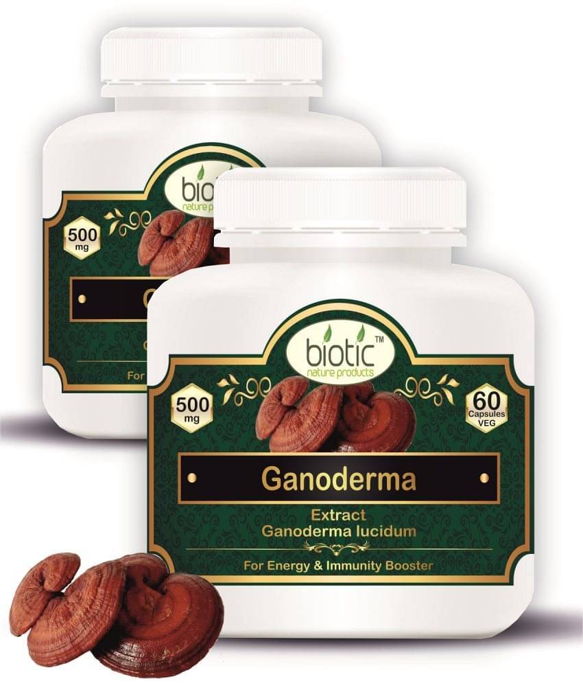 Biotic Ganoderma Capsules - Reishi Mushroom - Ganoderma Extract 500mg 120 no.s Biotic Ganoderma Capsules - Reishi Mushroom - Ganoderma Extract 500mg 120 no.s