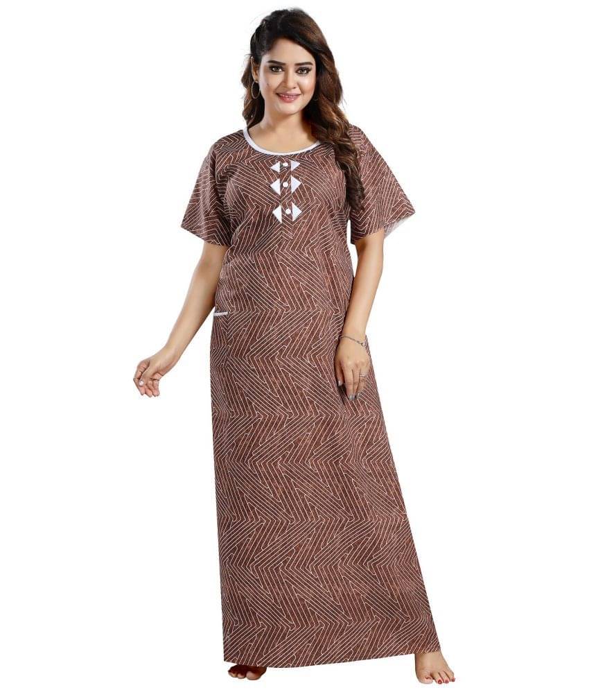     			Cinco Multi Color Cotton Blend Women's Nightwear Nighty & Night Gowns ( Pack of 1 )