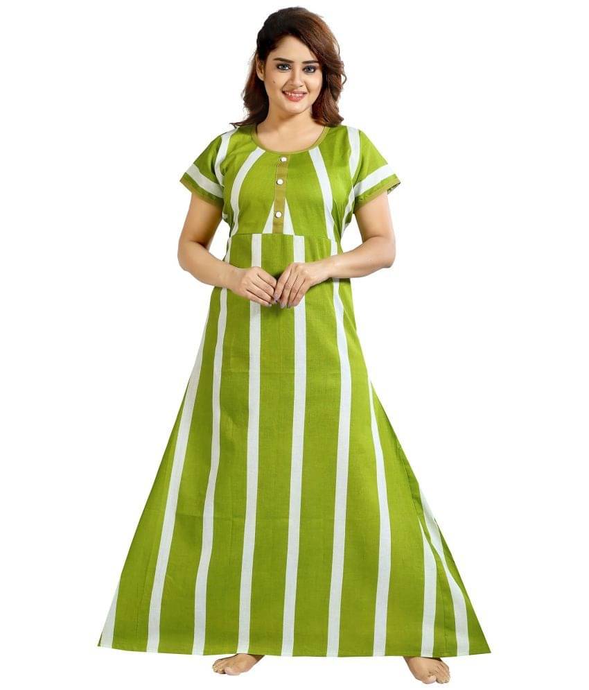 Cinco Multicolor Cotton Blend Women's Nightwear Night Dress ( Pack of 1 ) Cinco Multicolor Cotton Blend Women's Nightwear Night Dress ( Pack of 1 )
