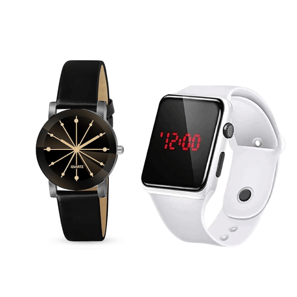 DECLASSE Black Dial Analog-Digital Girls Watch ( Pack Of 2 ) DECLASSE Black Dial Analog-Digital Girls Watch ( Pack Of 2 )