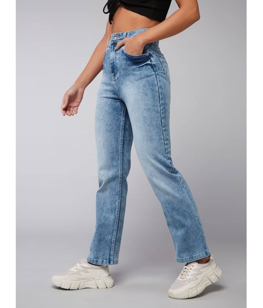 Dolce Crudo - Blue Denim Wide Leg Women's Jeans ( Pack of 1 ) - Jeans | Buy online on ZillyBuy