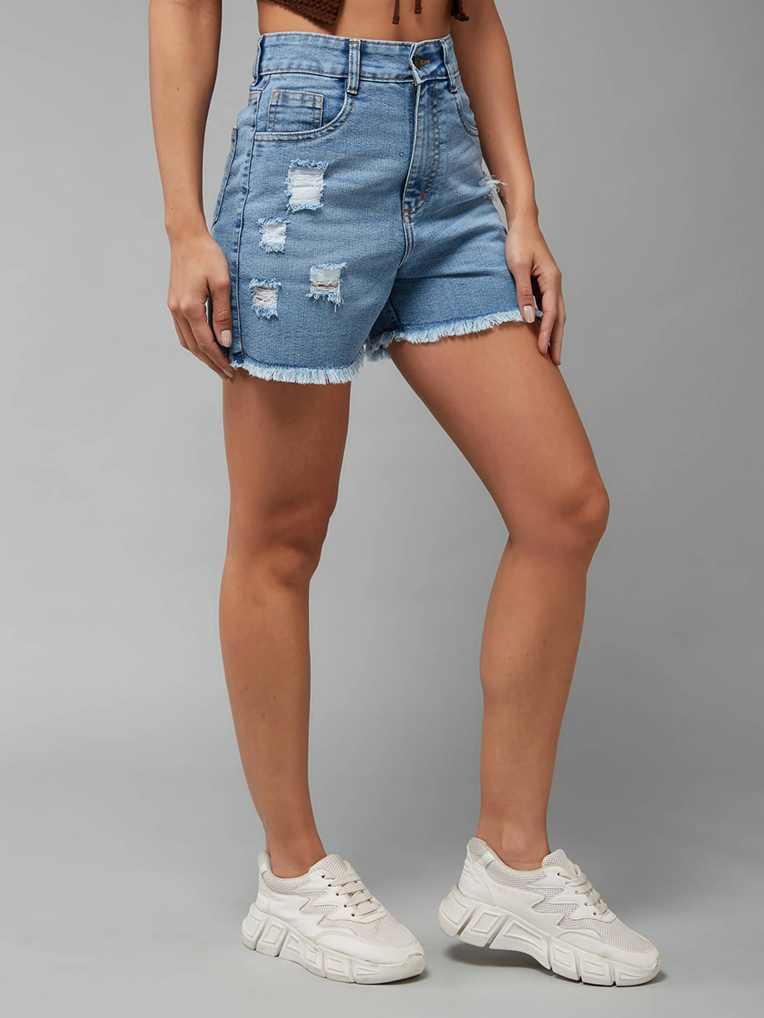 Dolce Crudo Denim Hot Pants - Navy Dolce Crudo Denim Hot Pants - Navy
