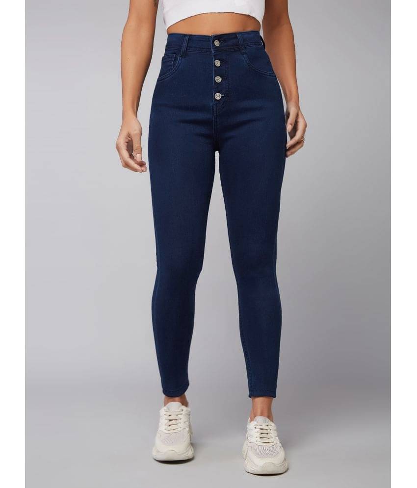     			Dolce Crudo - Navy Blue Denim Skinny Fit Women's Jeans ( Pack of 1 )