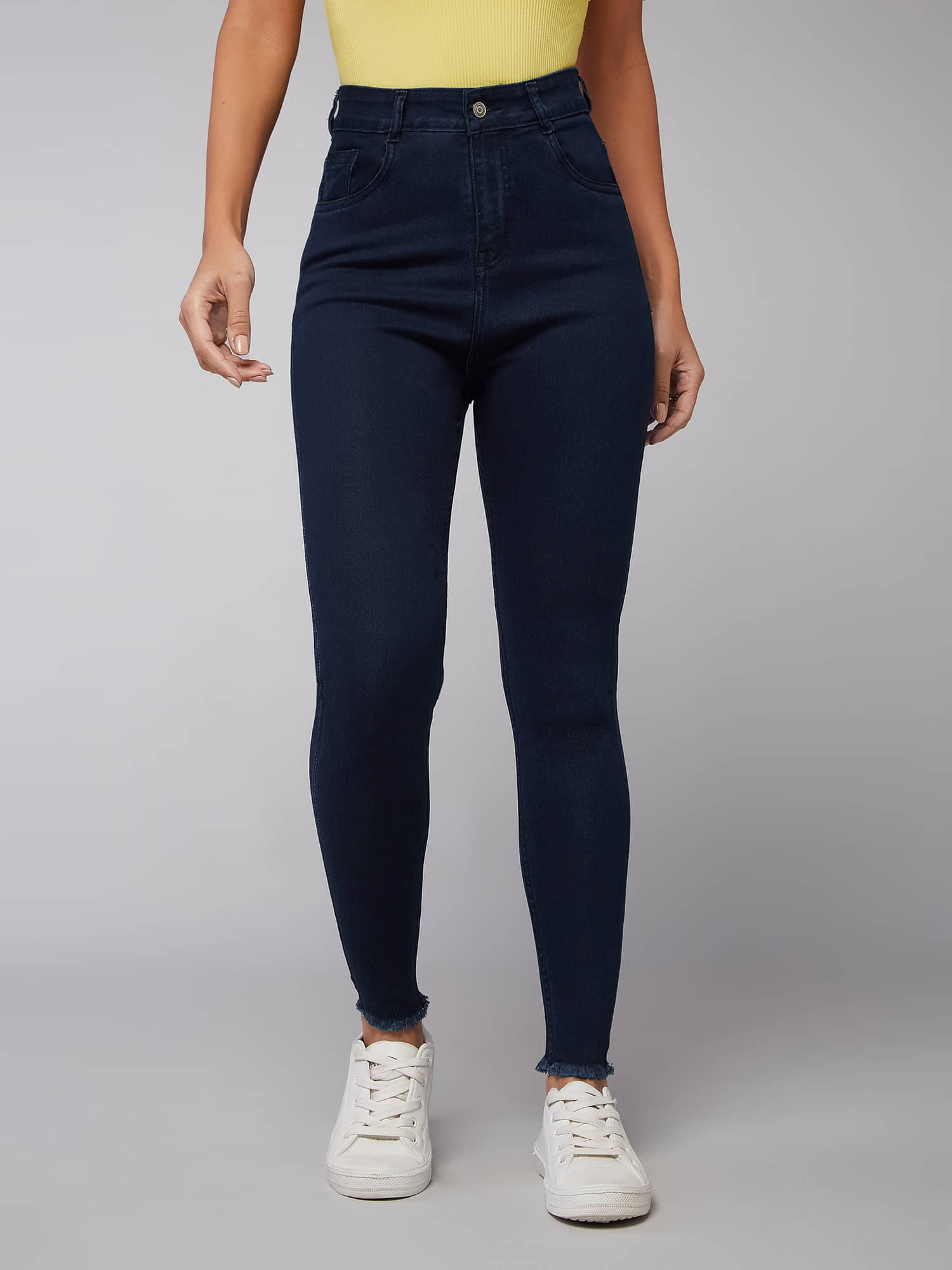 Dolce Crudo - Navy Blue Denim Skinny Fit Women's Jeans ( Pack of 1 ) - Jeans | Buy online on ZillyBuy