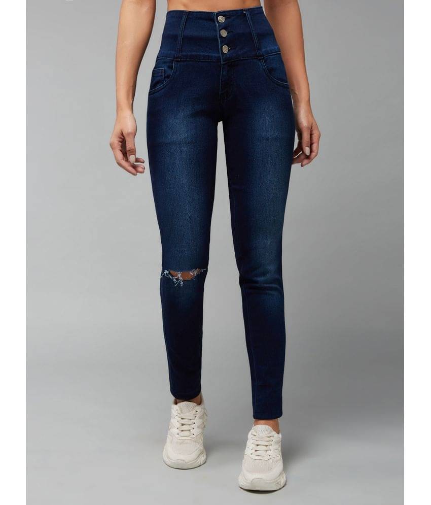     			Dolce Crudo - Navy Blue Denim Skinny Fit Women's Jeans ( Pack of 1 )