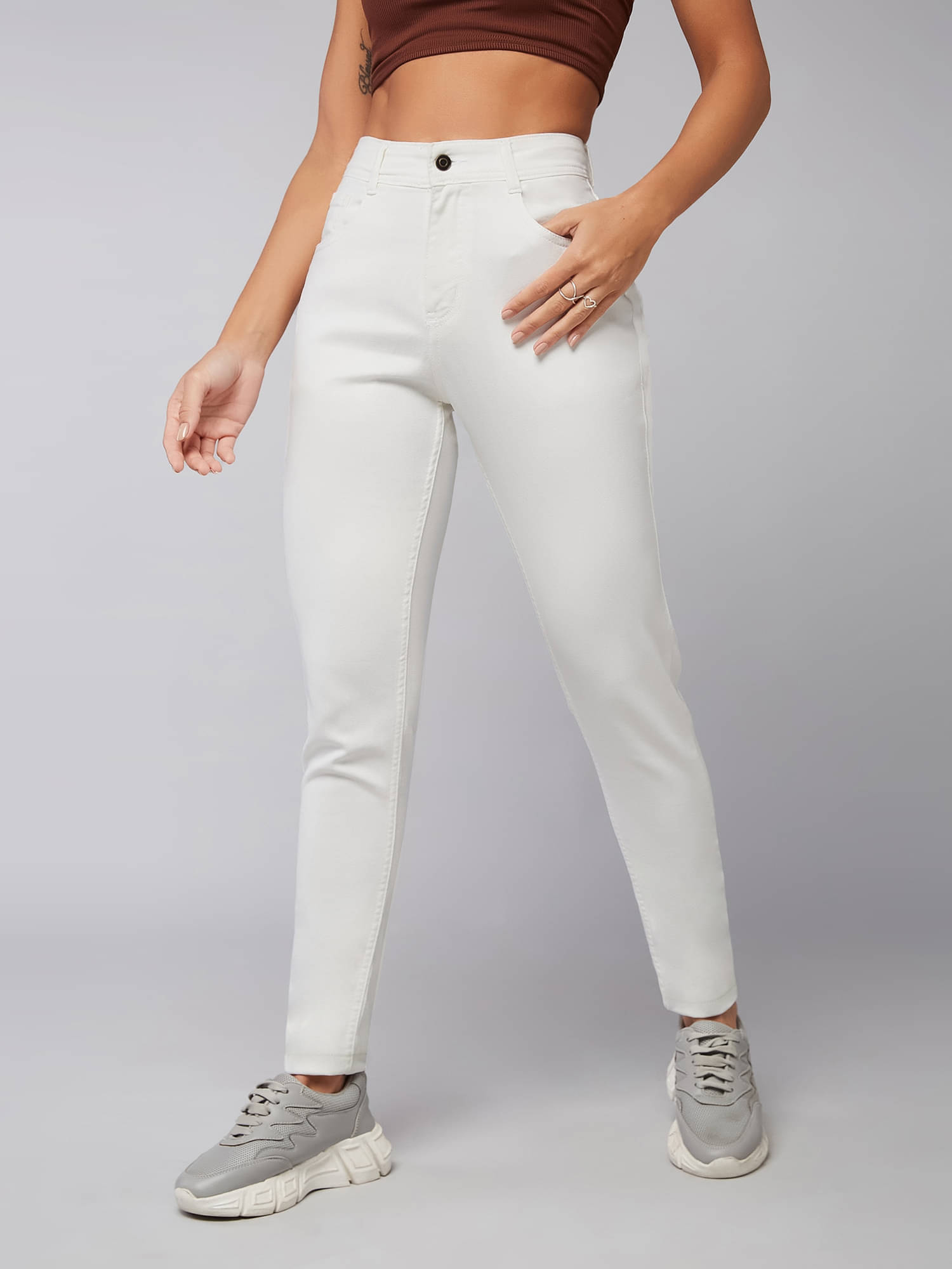     			Dolce Crudo - White Denim Skinny Fit Women's Jeans ( Pack of 1 )
