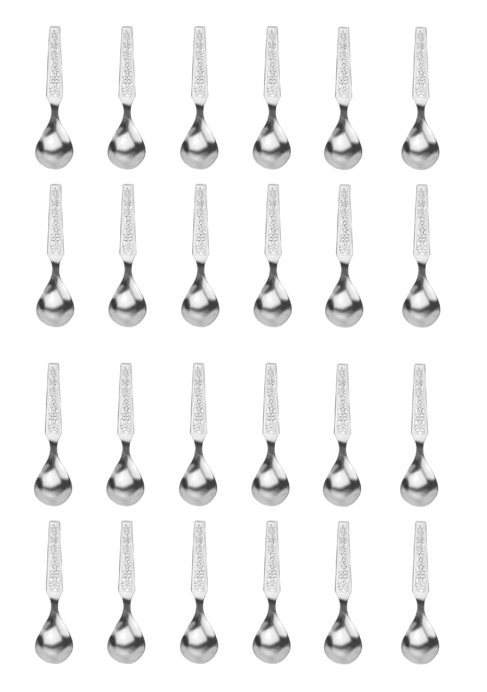     			Dynore Silver Stainless Steel Coffee Spoon ( Pack of 24 )
