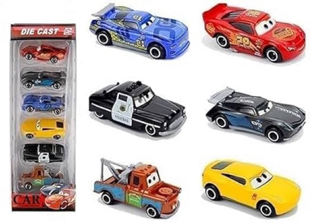     			FEDIFU Mini Metal Die Cast Car Set of-6 Toy Vehicle Play Set Free Wheel High Speed Unbreakable Car for Kids, Small Racing Car for Exciting Playtime Adventures, Movie Vehicles Car for Kids