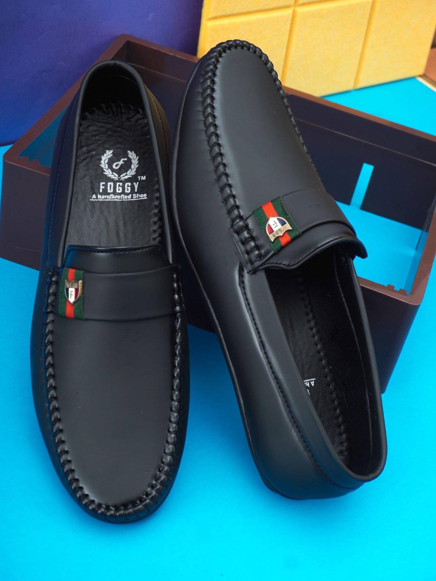     			FOGGY Black Men's Slip on