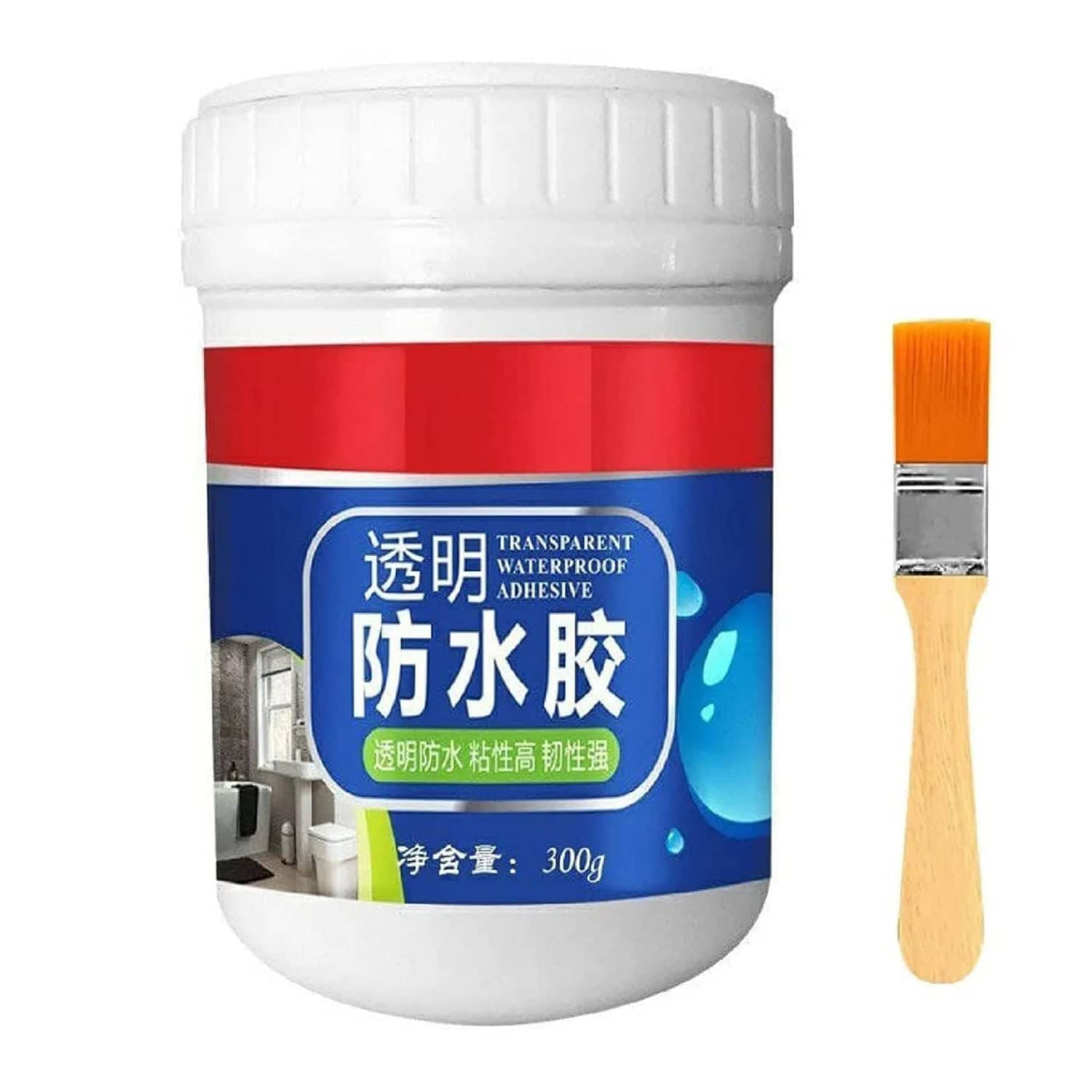     			GEEO Invisible Waterproof Glue Waterproof Gel Bathroom Roof Top Concrete Wall Water Repellent Waterproof Paint No Leak 300 GM