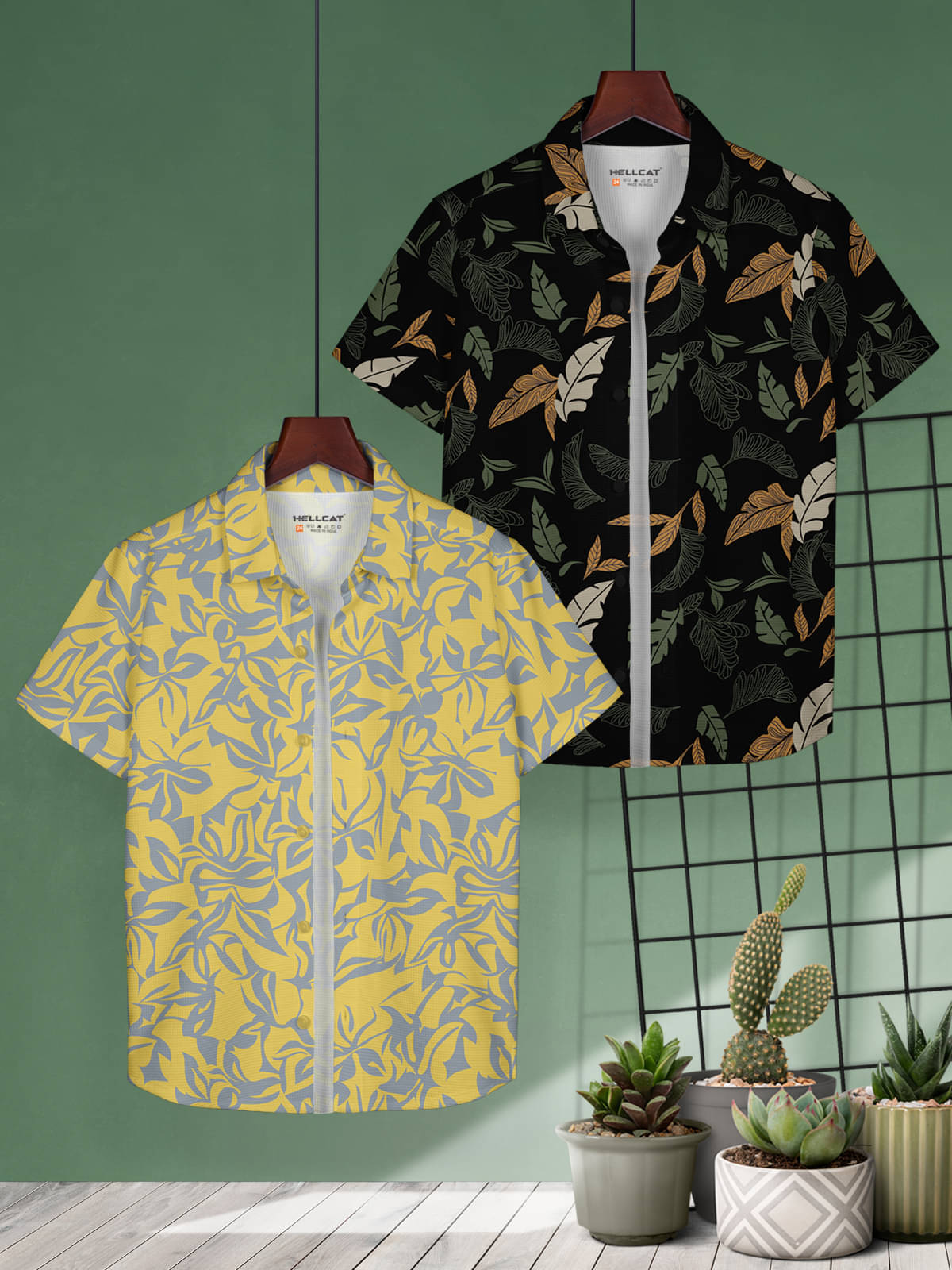     			HELLCAT Pack of 1 Boys Cotton Blend Shirt ( Yellow )