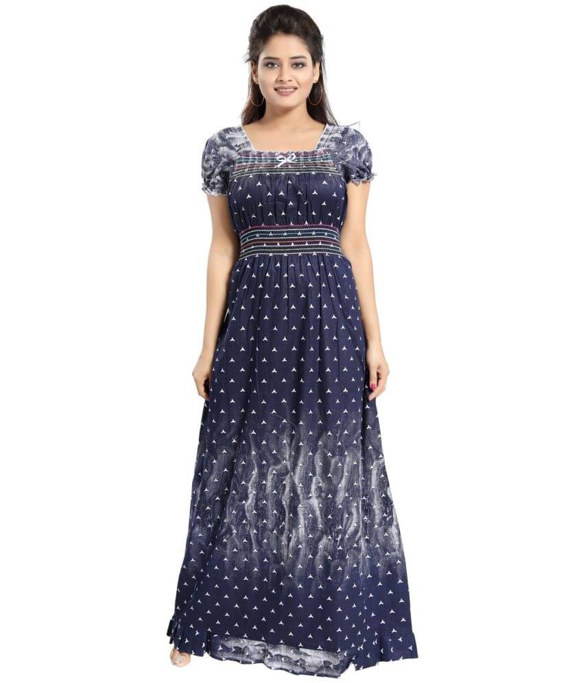 INNER BEATS Multicolor Cotton Blend Women's Nightwear Night Dress ( Pack of 1 ) INNER BEATS Multicolor Cotton Blend Women's Nightwear Night Dress ( Pack of 1 )