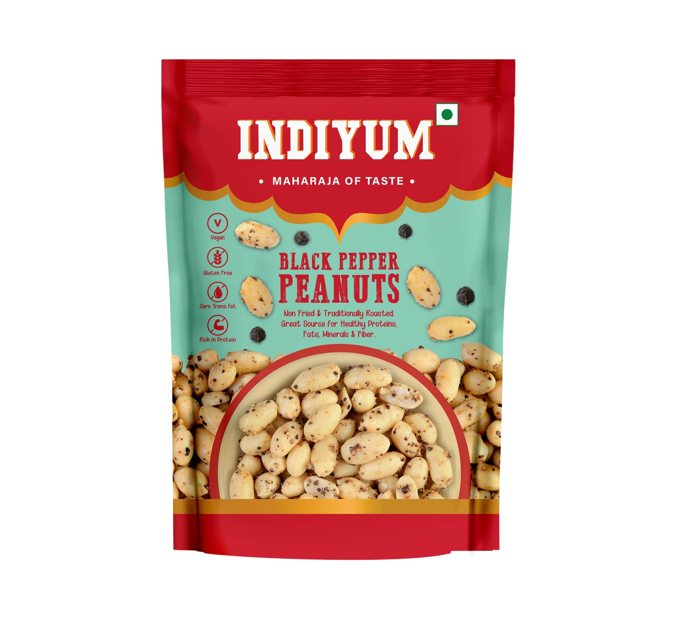 Indiyum Peanut Black Pepper 120gm     			Indiyum Peanut Black Pepper 120gm