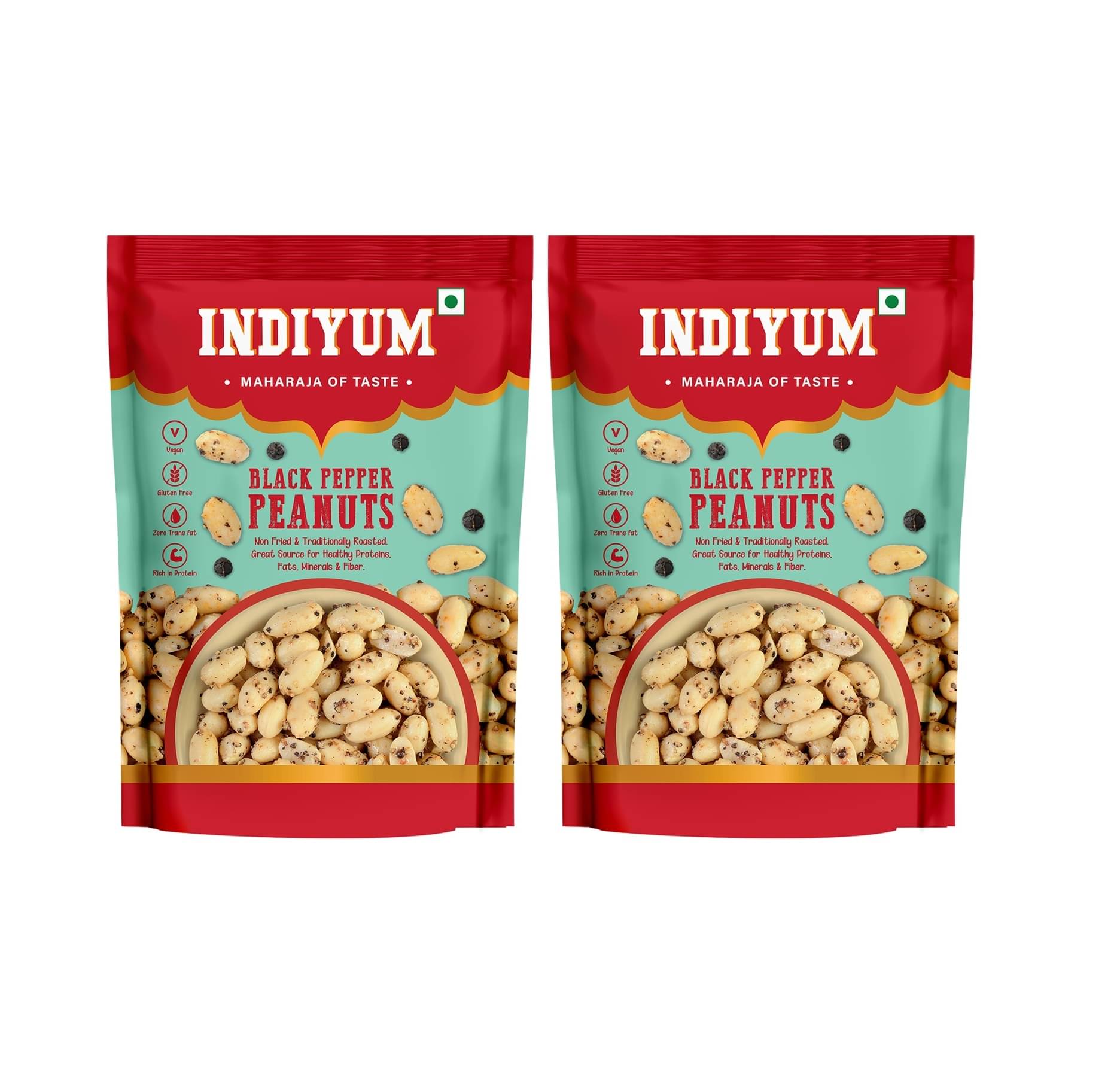 Indiyum Peanut Black Pepper 120gm (Pack of 2)     			Indiyum Peanut Black Pepper 120gm (Pack of 2)