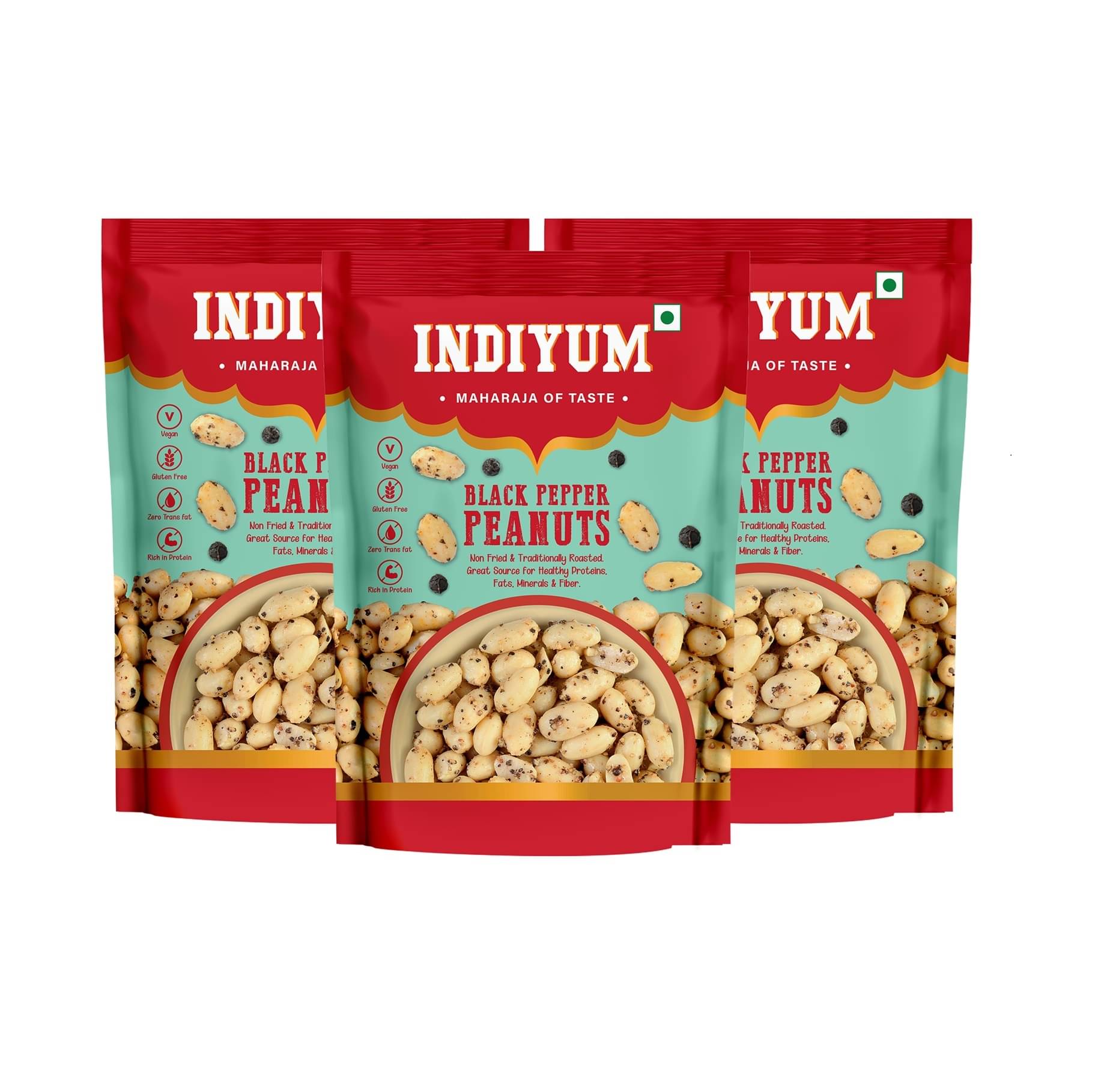     			Indiyum Peanut Black Pepper 120gm (Pack of 3)