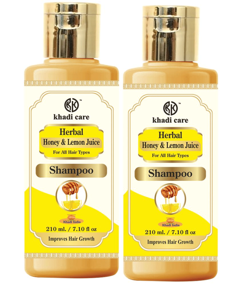 Khadi Care Herbal Honey & Lemon Juice Shampoo (210ml Each) Pack of 2 Khadi Care Herbal Honey & Lemon Juice Shampoo (210ml Each) Pack of 2