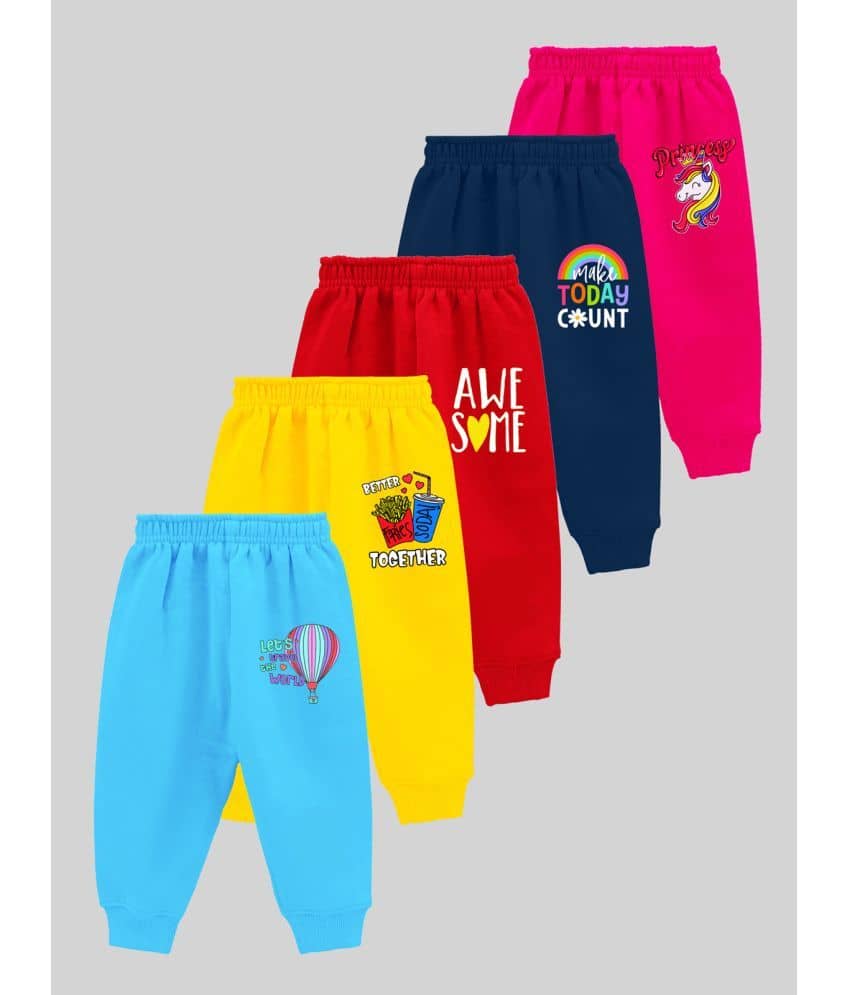 Kuchipoo Pack of 5 Girls Cotton Blend Leggings ( Multicolor 7 )