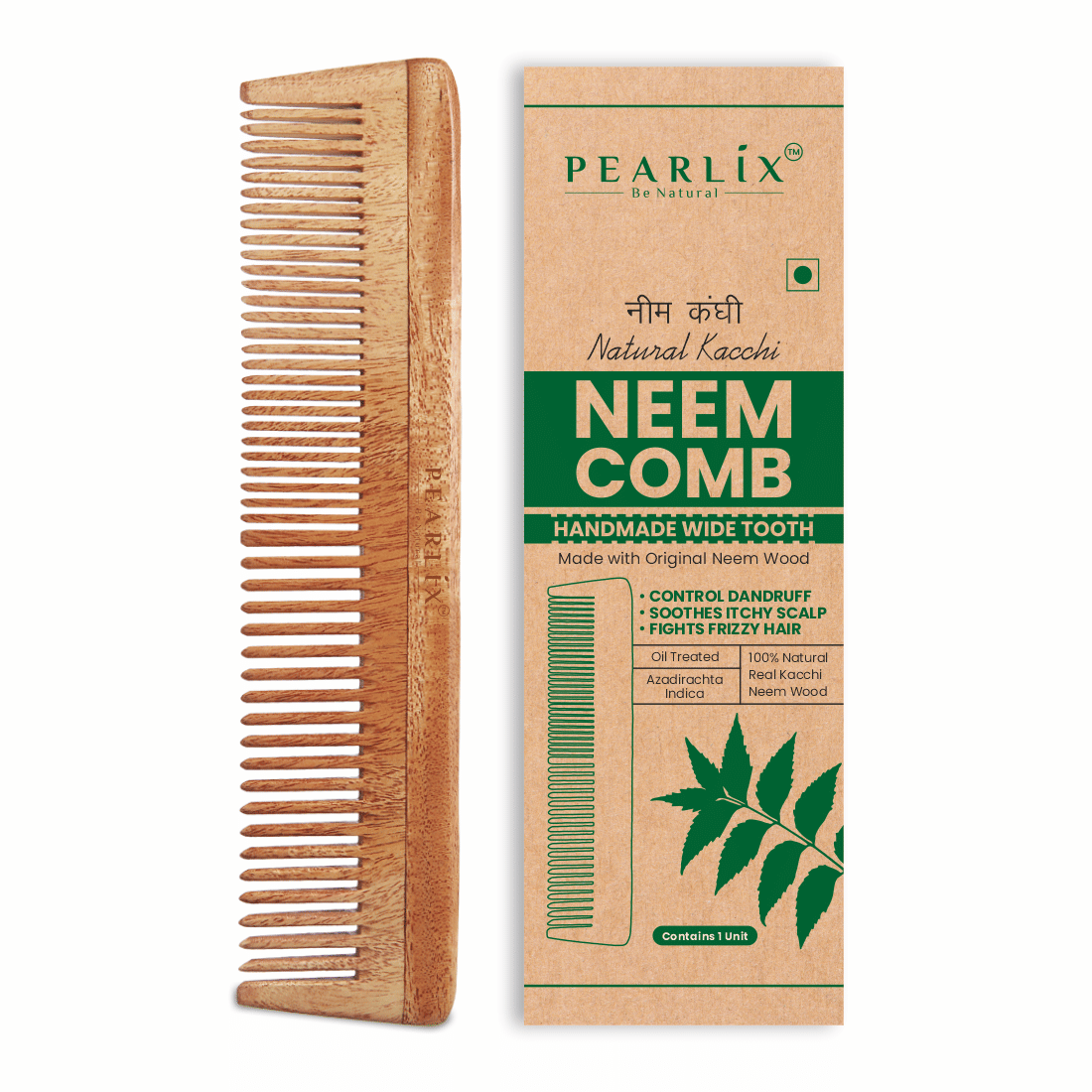     			PEARLIX Wide Tooth Comb For All Hair Types ( Pack of 1 )