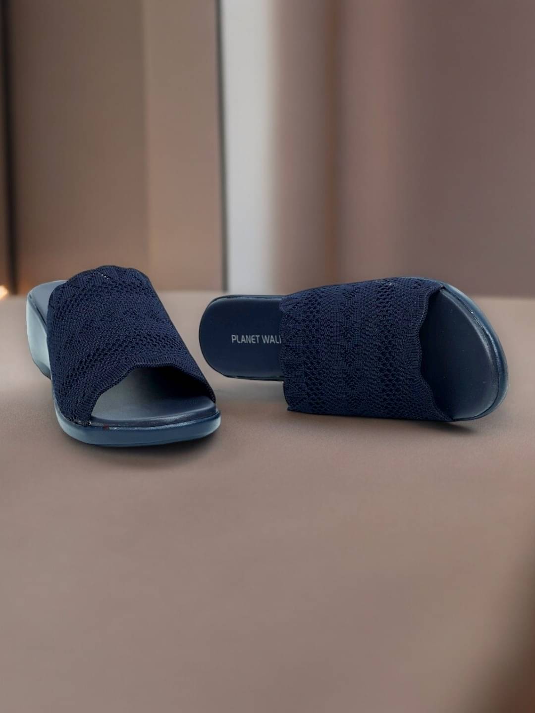     			PLANET WALK Blue Women's Slip On Heels