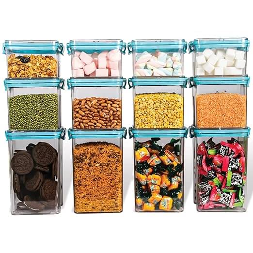    			PearlPet Plastic Blue Multi-Purpose Container ( Set of 12 )