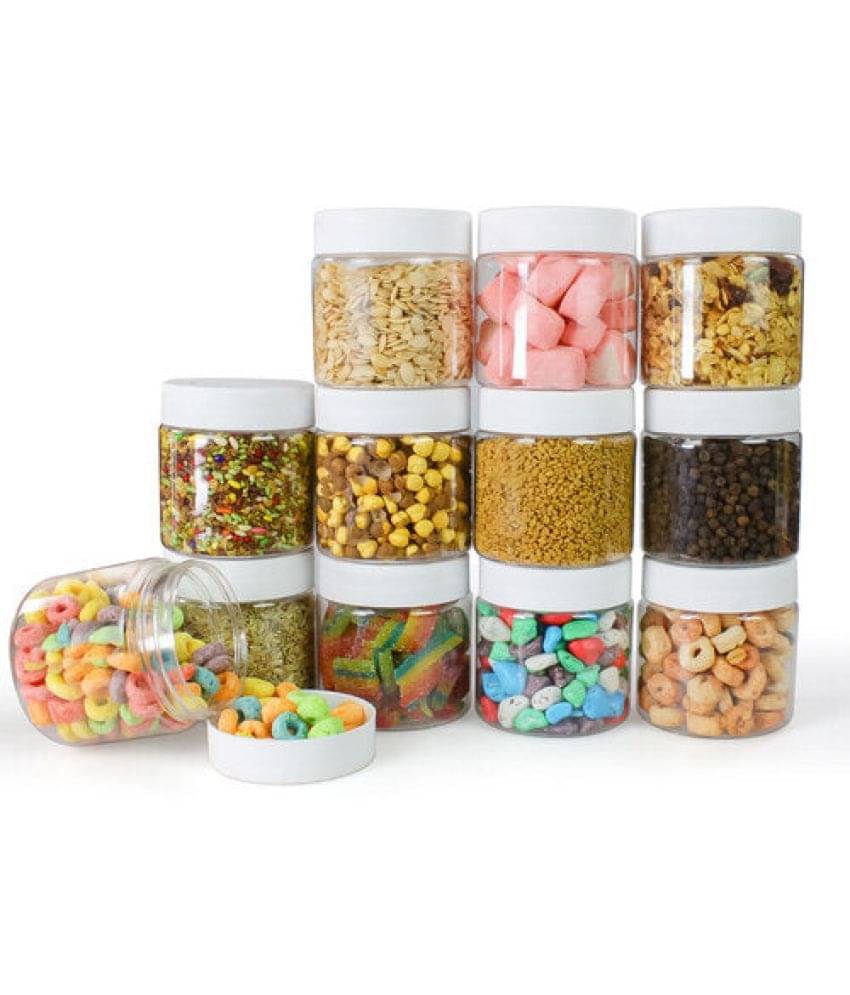 PearlPet Dibbi-200gm Plastic White Multi-Purpose Container ( Set of 12 ) PearlPet Dibbi-200gm Plastic White Multi-Purpose Container ( Set of 12 )
