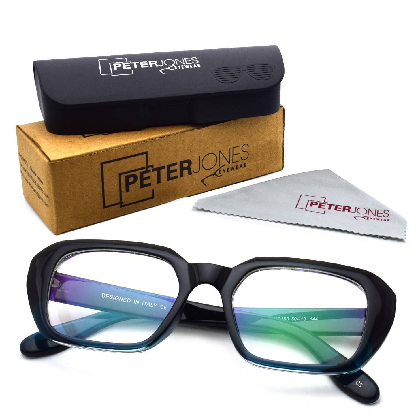     			Peter Jones Blue Full Rim Square Computer Glasses ( Pack of 1 )