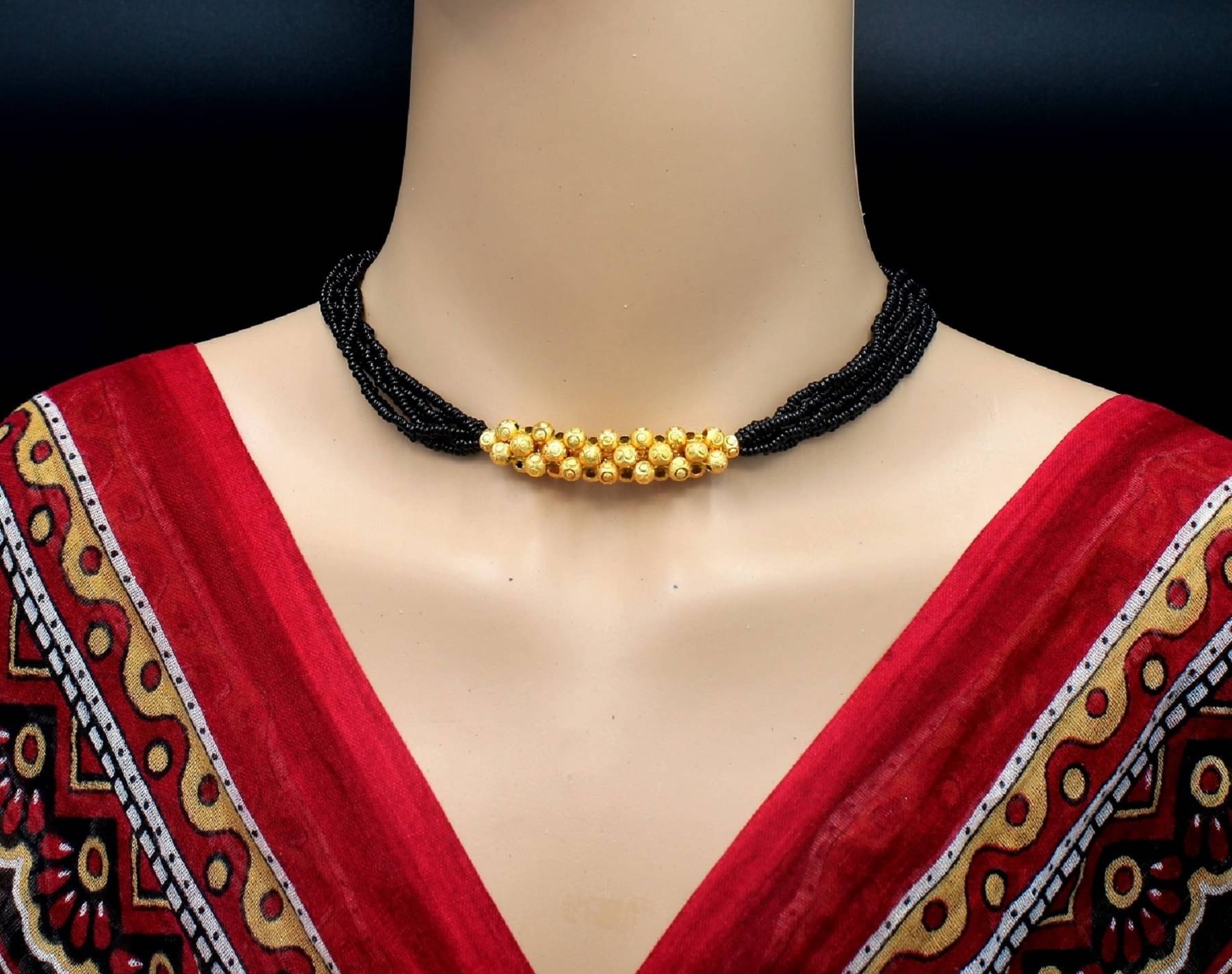     			SONI DESIGNS Golden Mangalsutra ( Pack of 1 )