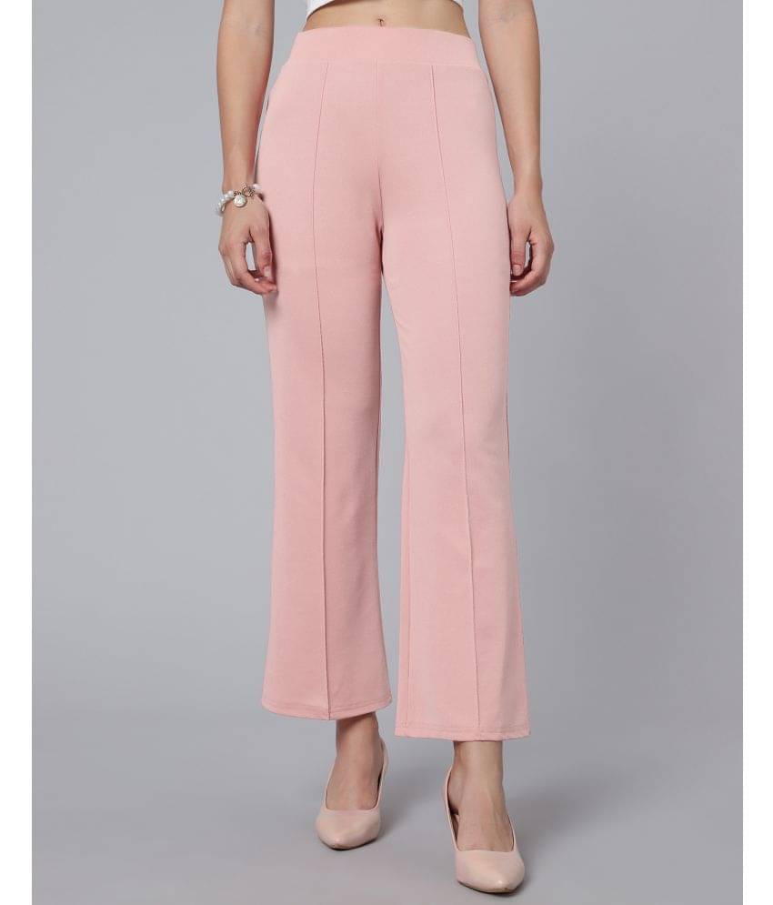     			Selvia Pink Lycra Regular Women's Casual Pants ( Pack of 1 )
