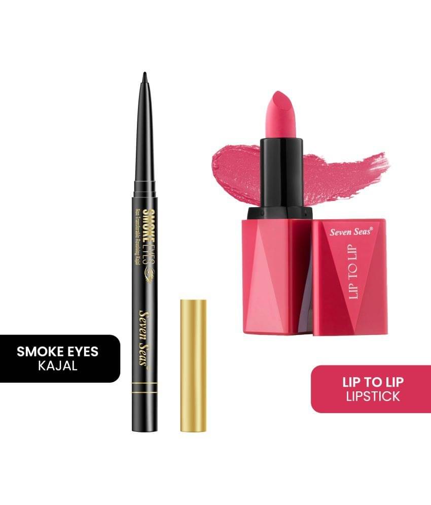 Seven Seas Lip To Lip Long Lasting Matte Lipstick With Smoke Eyes Revolving Kajal (pack Of 2 ) Seven Seas Lip To Lip Long Lasting Matte Lipstick With Smoke Eyes Revolving Kajal (pack Of 2 )