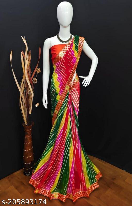 Shivadit ethnic Chiffon Printed Saree With Unstitched Blouse Piece ( Multicolour ) Shivadit ethnic Chiffon Printed Saree With Unstitched Blouse Piece ( Multicolour )