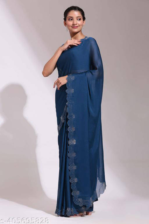 Shivadit ethnic Georgette Self Design Saree With Unstitched Blouse Piece ( Teal ) Shivadit ethnic Georgette Self Design Saree With Unstitched Blouse Piece ( Teal )