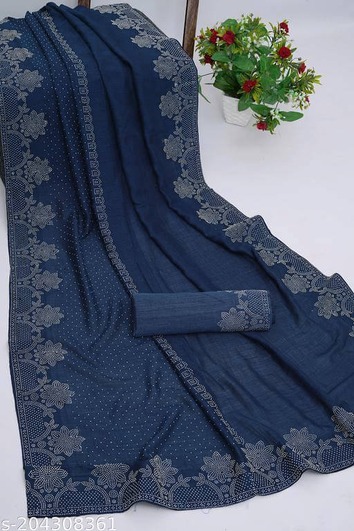 Shivadit ethnic Georgette Self Design Saree With Unstitched Blouse Piece ( Teal ) Shivadit ethnic Georgette Self Design Saree With Unstitched Blouse Piece ( Teal )