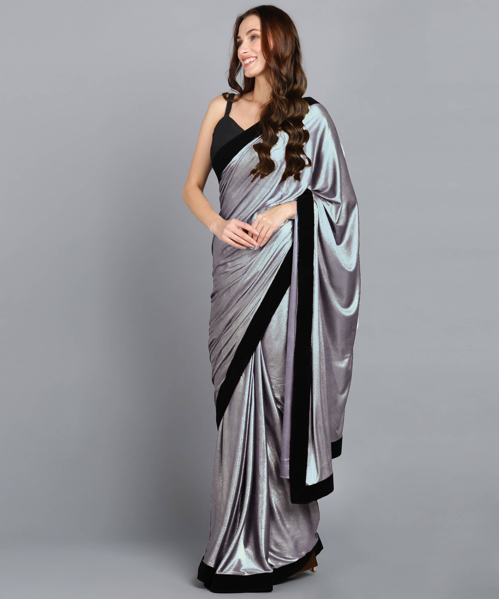 Shivadit ethnic Lycra Self Design Saree With Unstitched Blouse Piece ( Grey ) Shivadit ethnic Lycra Self Design Saree With Unstitched Blouse Piece ( Grey )