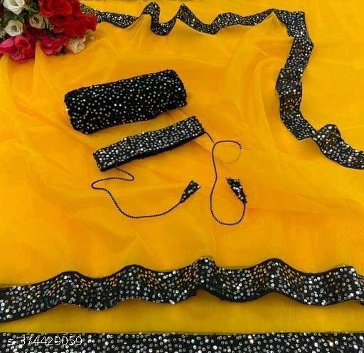 Shivadit ethnic Net Embroidered Saree With Unstitched Blouse Piece ( Yellow ) Shivadit ethnic Net Embroidered Saree With Unstitched Blouse Piece ( Yellow )