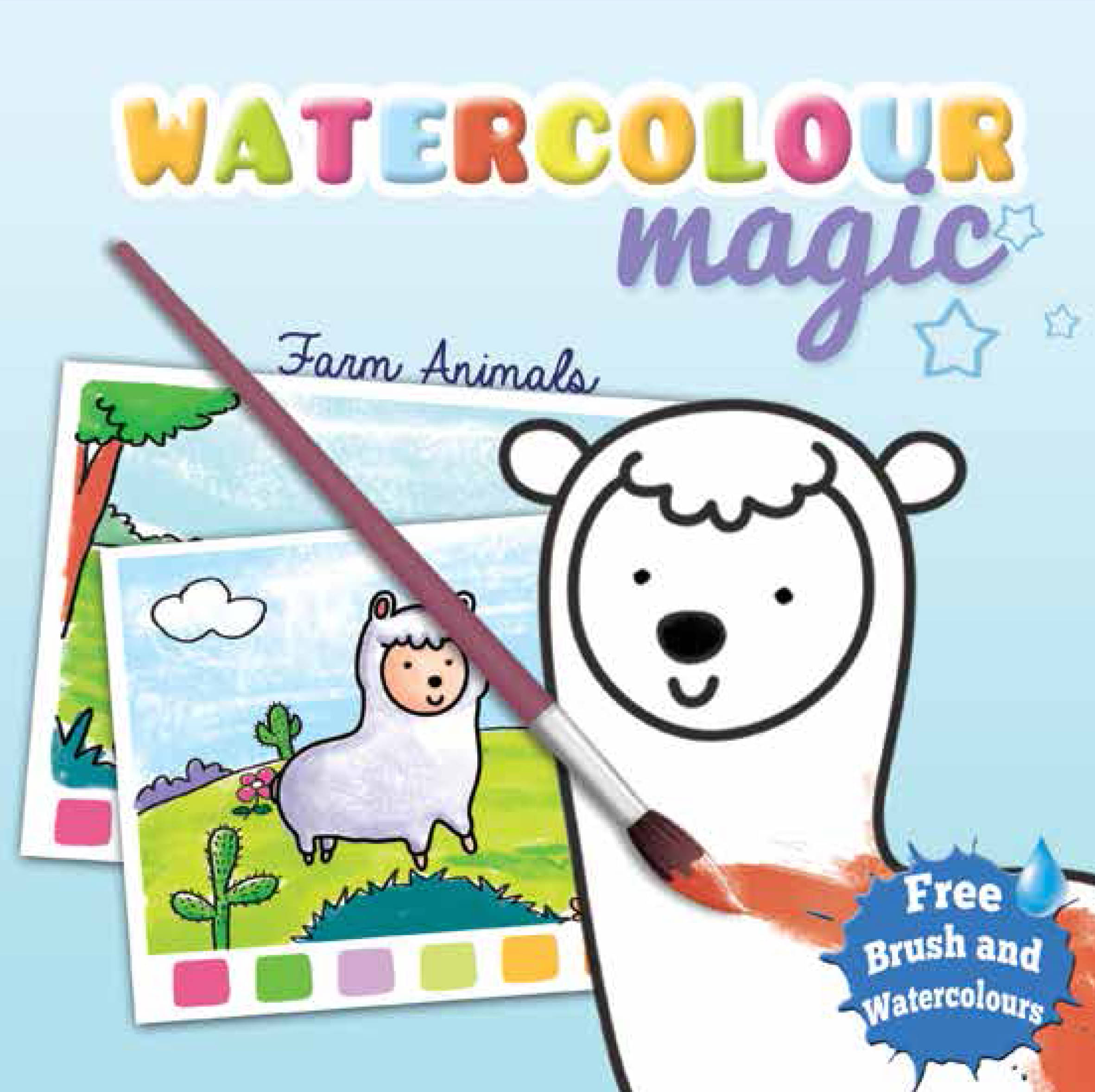     			Watercolour Magic Book : Farm Animals