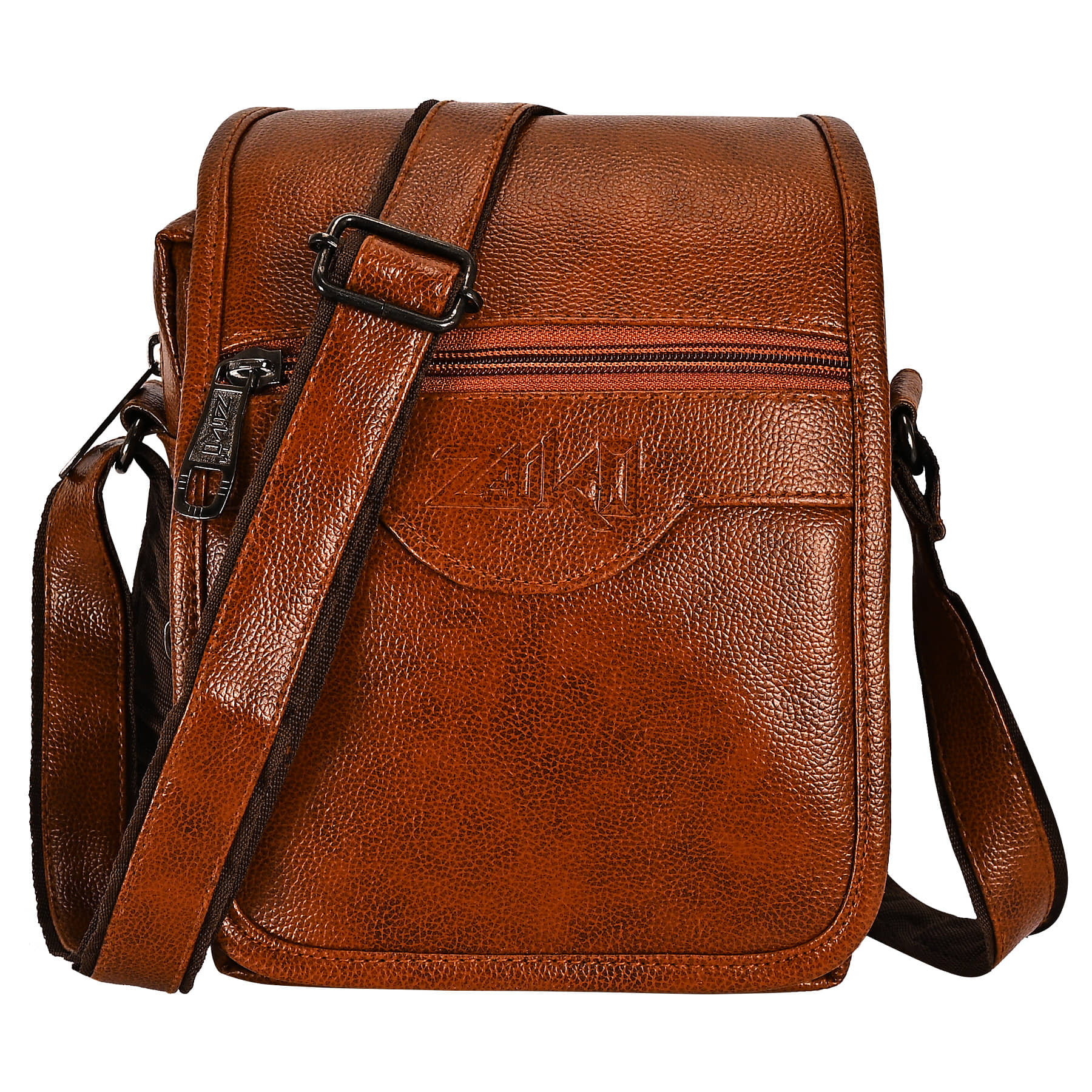 ZAIKO BAGS Tan Textured Messenger Bag - Handbags | Buy online on ZillyBuy