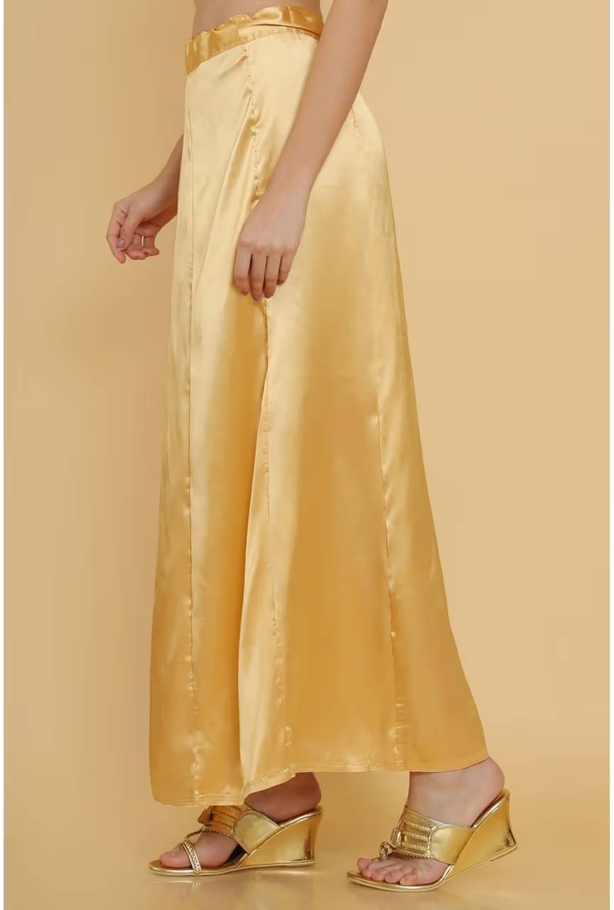     			kinu Gold Satin Petticoat - Single