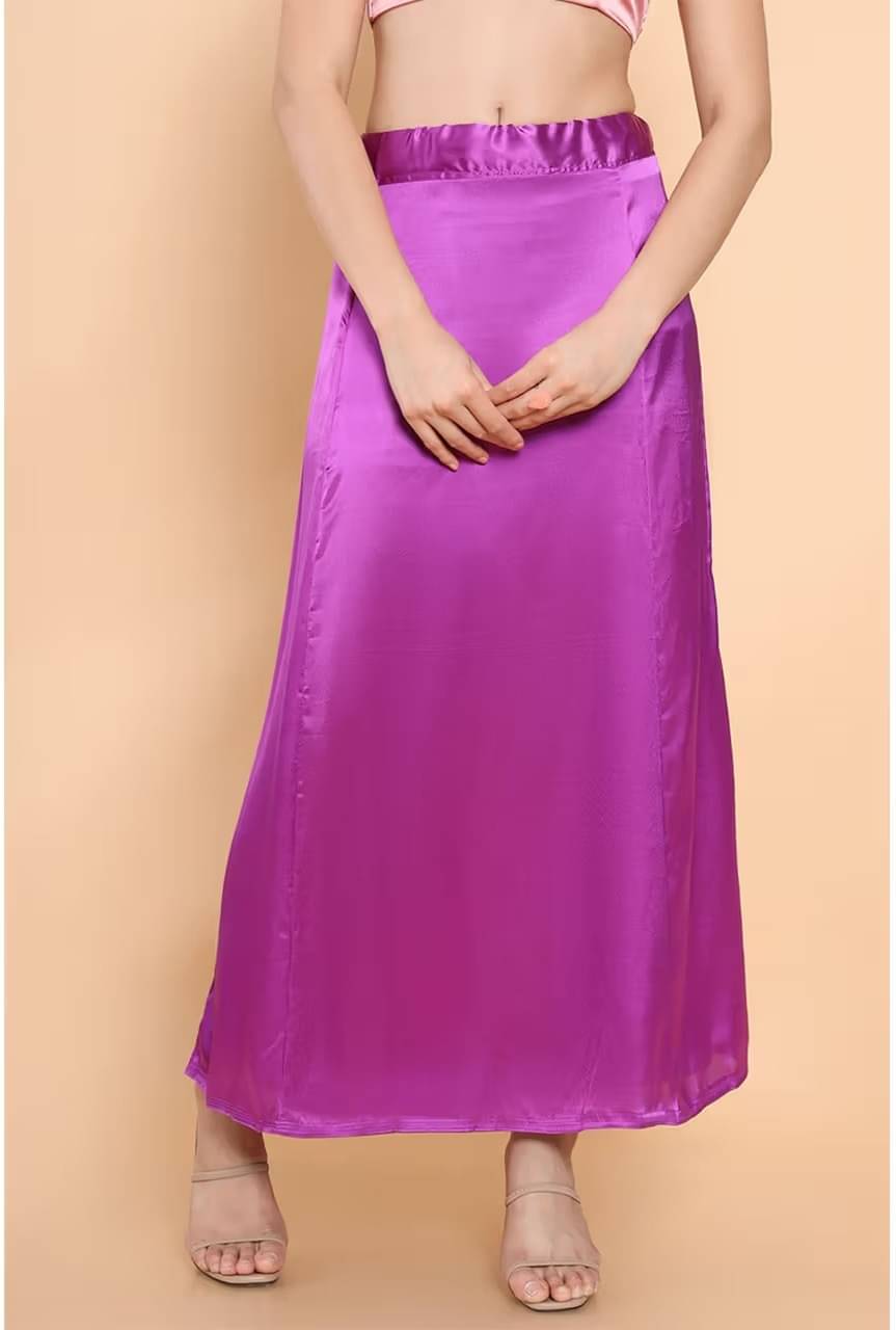     			kinu Purple Satin Petticoat - Single