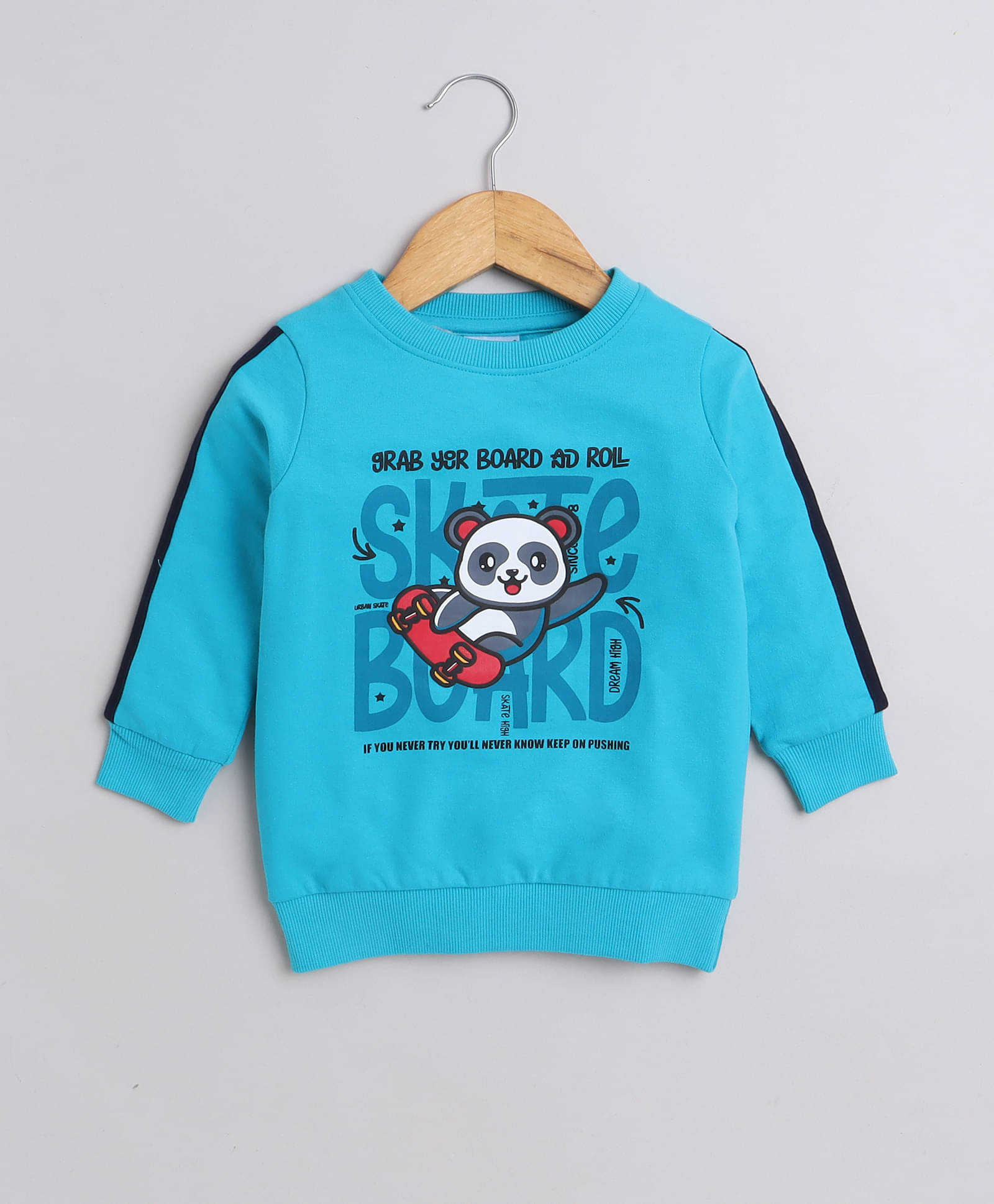     			BUMZEE Morpho Blue Boys Full Sleeves Cotton Sweatshirt Age - 12-18 Months