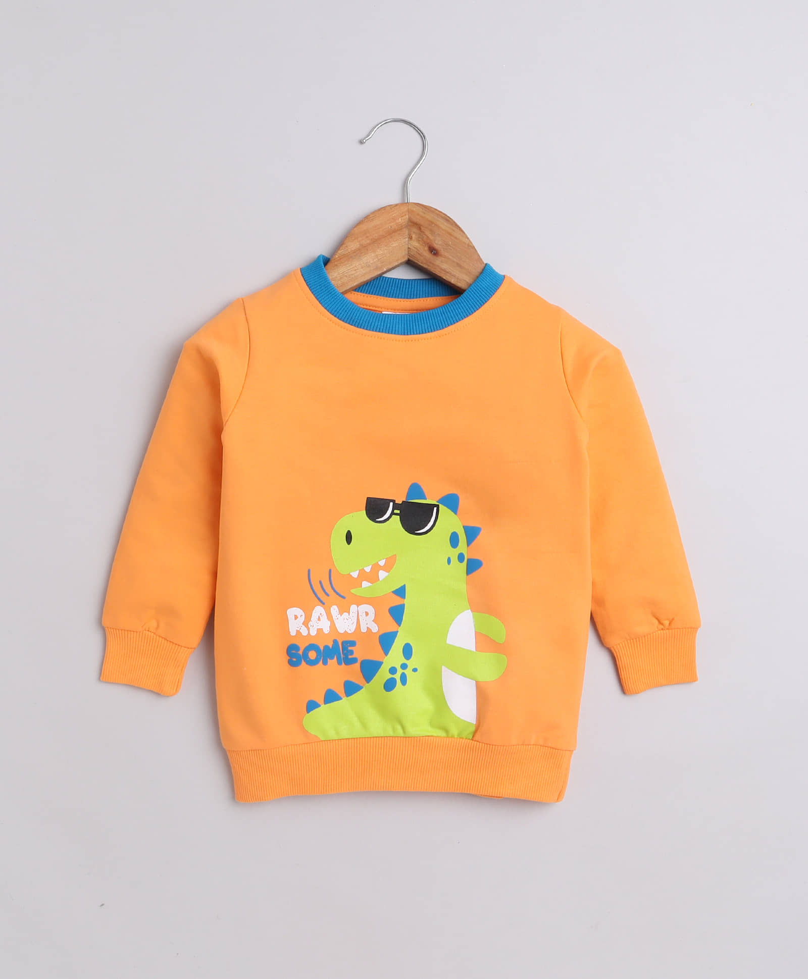 BUMZEE Green Girls Full Sleeves Cotton Sweatshirt Age - 12-18 Months