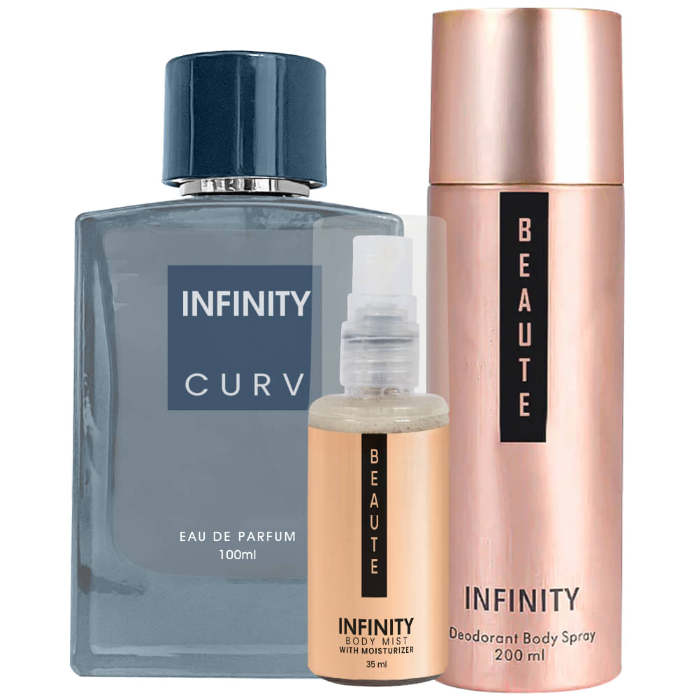     			CFS Curv EDP Perfume 100ml, Beaute Deo Body Spray 200ml, Beaute Body Mist 35ml Long Lasting Perfume Pack of 3