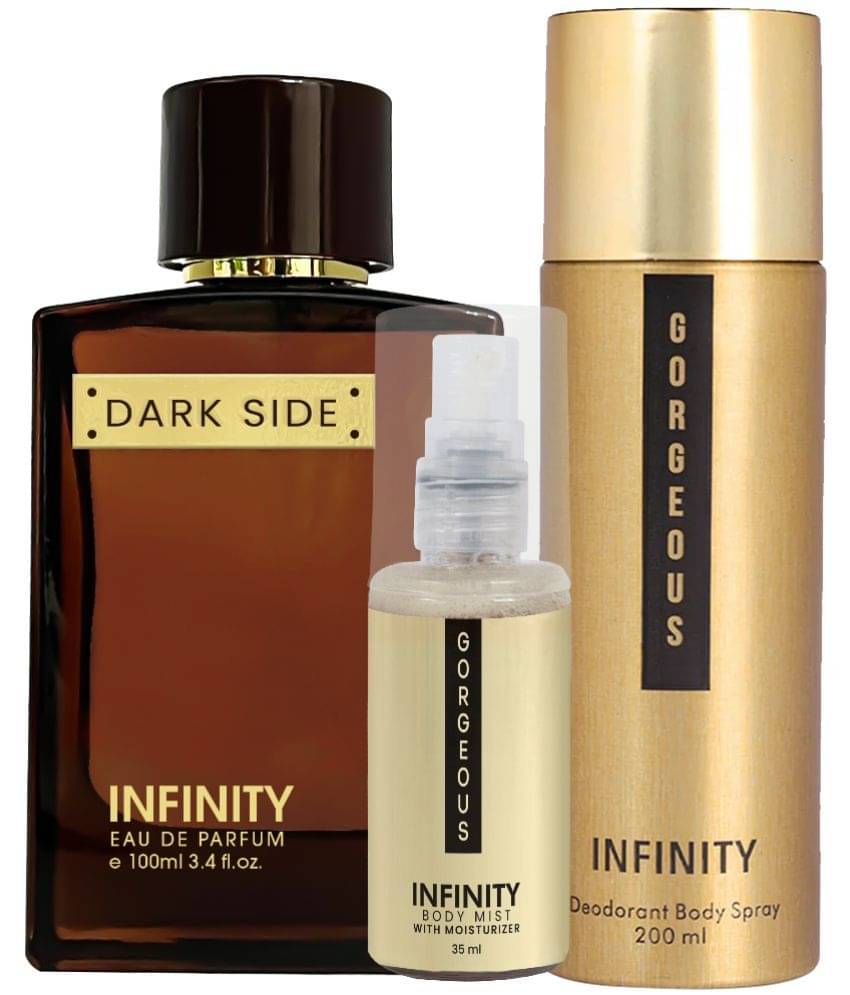     			CFS Dark Side EDP Perfume 100ml,Gorgeous Deodorant 200ml,Gorgeous Body Mist 35ml Long Lasting Perfume Pack of 3