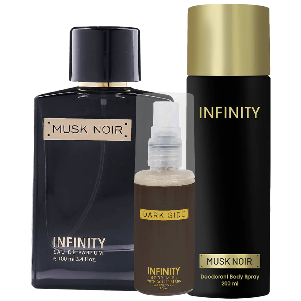     			CFS Musk Noir EDP Perfume 100ml,Musk Noir Deodorant 200ml,Dark Side Body Mist 35ml Long Lasting Perfume Pack of 3