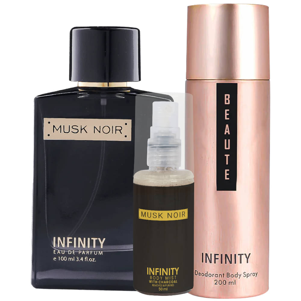     			CFS Musk Noir EDP Perfume 100ml,Beaute Deo Body Spray 200ml,Musk Noir Body Mist 35ml Long Lasting Perfume Pack of 3