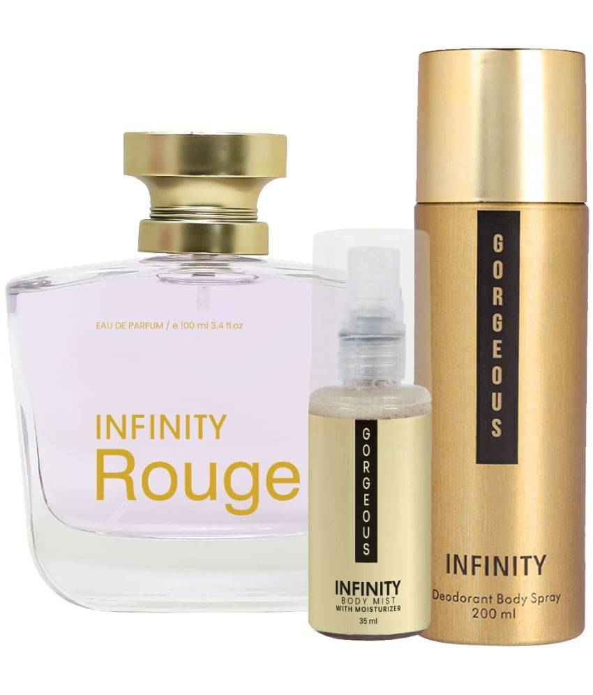     			CFS Rouge EDP Perfume 100ml, Gorgeous Deo Body Spray 200ml, Gorgeous Body Mist 35ml Long Lasting Perfume Pack of 3