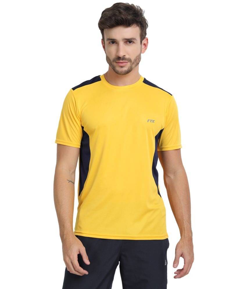     			FTX Pack of 1 Polyester Regular Fit Men's T-Shirt ( Gold )